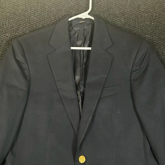 Brooks Brothers Vintage 346 2 Button Up Navy Blue Dress Blazer Men's Size 36R